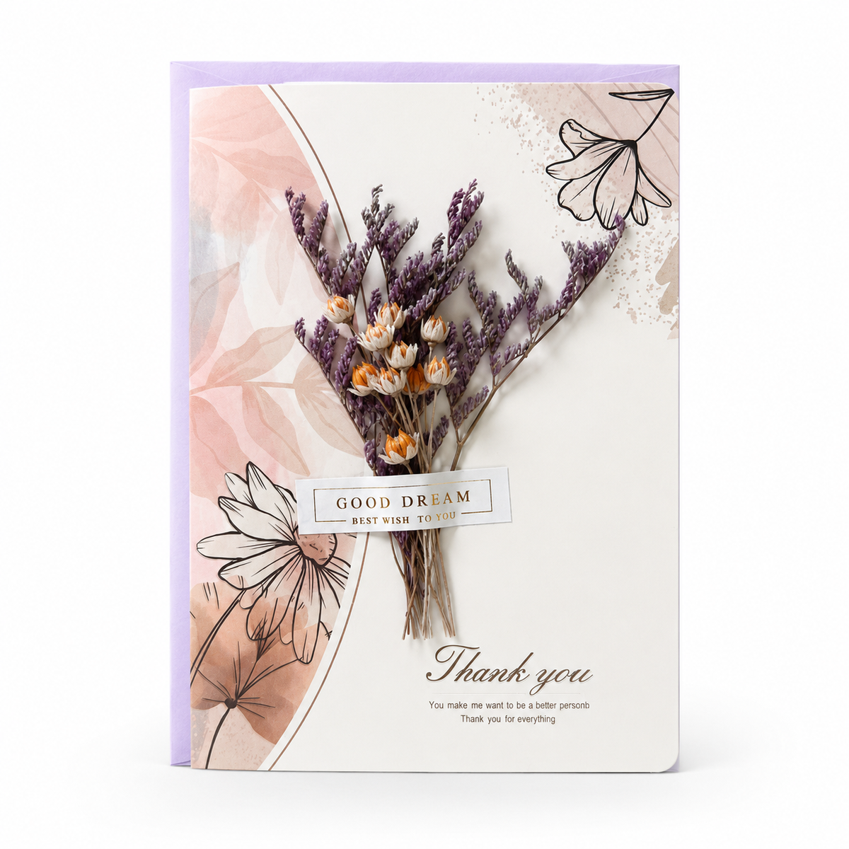 Lavender Whisper Bloom Greeting Card 💜🌿