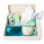 Mint green Lovers gift box by Givana featuring 8 surprises, with elegant packaging and decorative design elements.