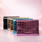 Givana glossy queen wallet with sleek design, shiny finish, and multiple card slots, ideal for stylish organization.