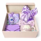 Purple Lovers gift box by Givana featuring eight surprises, with purple packaging and elegant design elements.