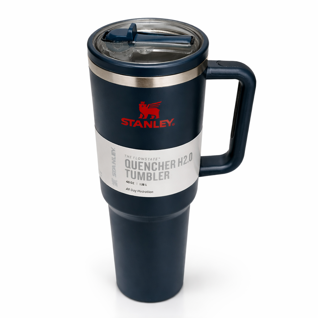 Givana Stanley Navy Elite No-Spill Tumbler mug with leakproof lid, navy blue color, made of durable, premium quality materials