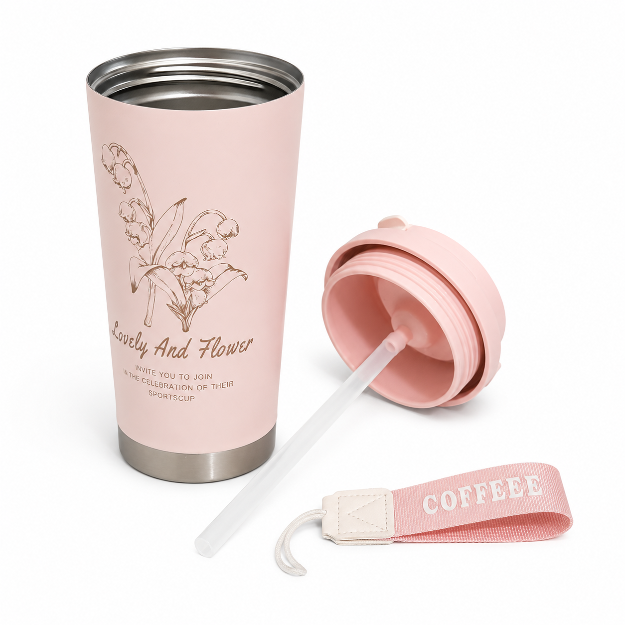 Luxe Floral Thermal Mug — Available in 3 Colors ✨