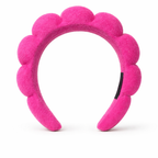 Givana Puffy Spa Skincare Headband in soft fabric, wide design with plush padding for comfortable skincare and hair treatment use.