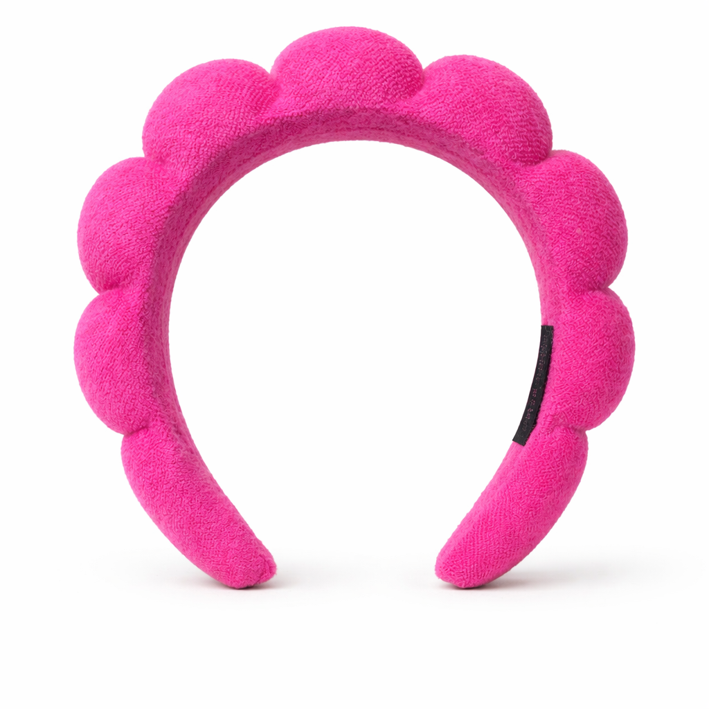 Givana Puffy Spa Skincare Headband in soft fabric, wide design with plush padding for comfortable skincare and hair treatment use.