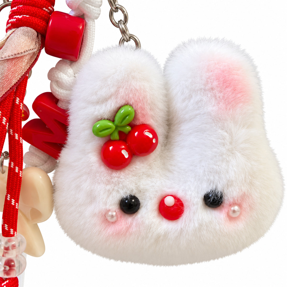 Sweetheart Cherry Plush Bag Charm & Keychain
