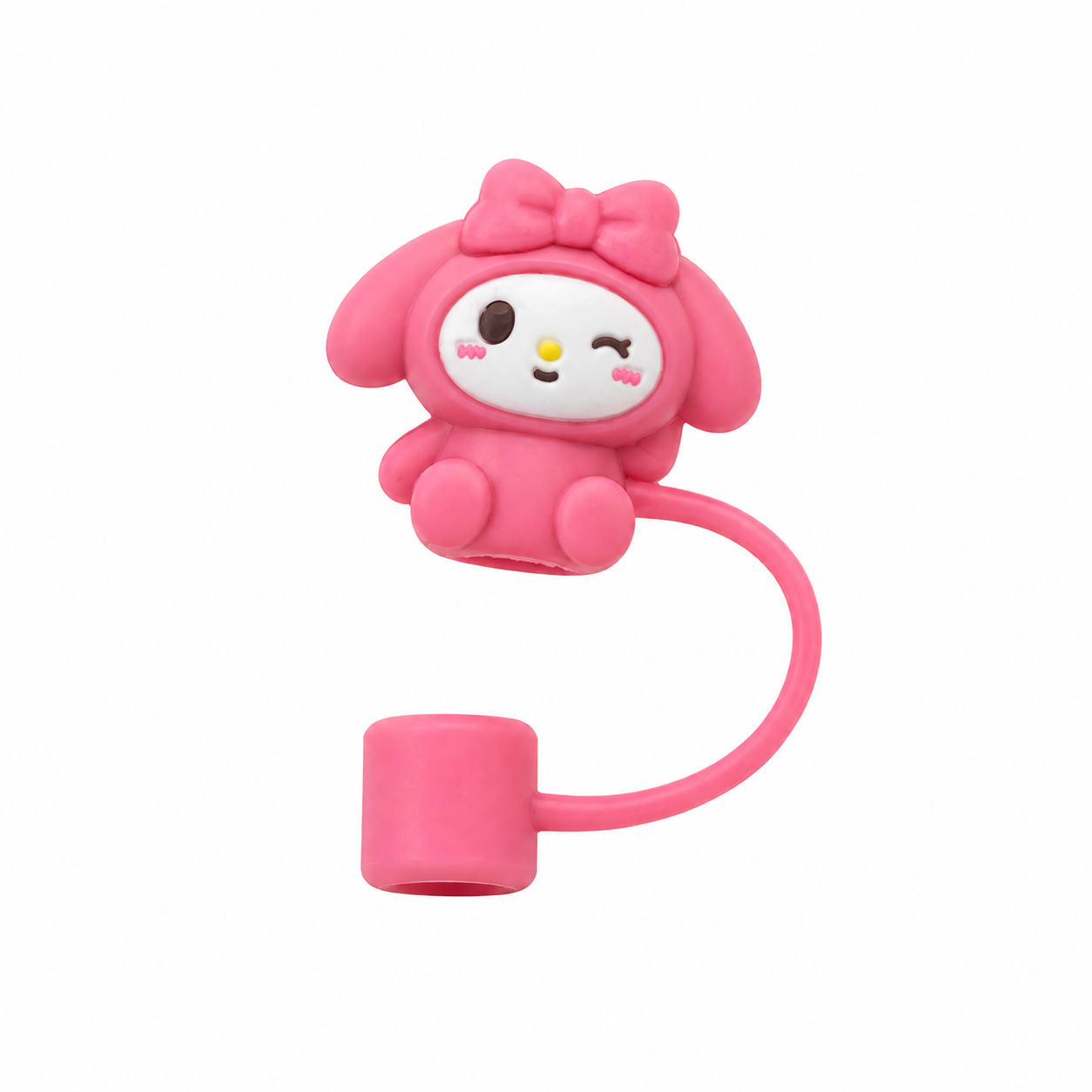 Sweet Bunny Straw Topper – Stanley Mug Accessory – Pink Edition 🩷✨