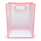 Transparent Gift Bag with Handle – Pink