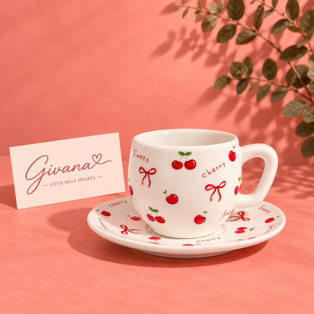 كوب قهوة وصحن ميني شي إن ☕🎀