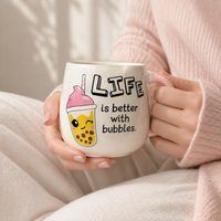 Colorful Sweet Bubbles Cup by Givana featuring a playful bubble design and vibrant pastel colors.
