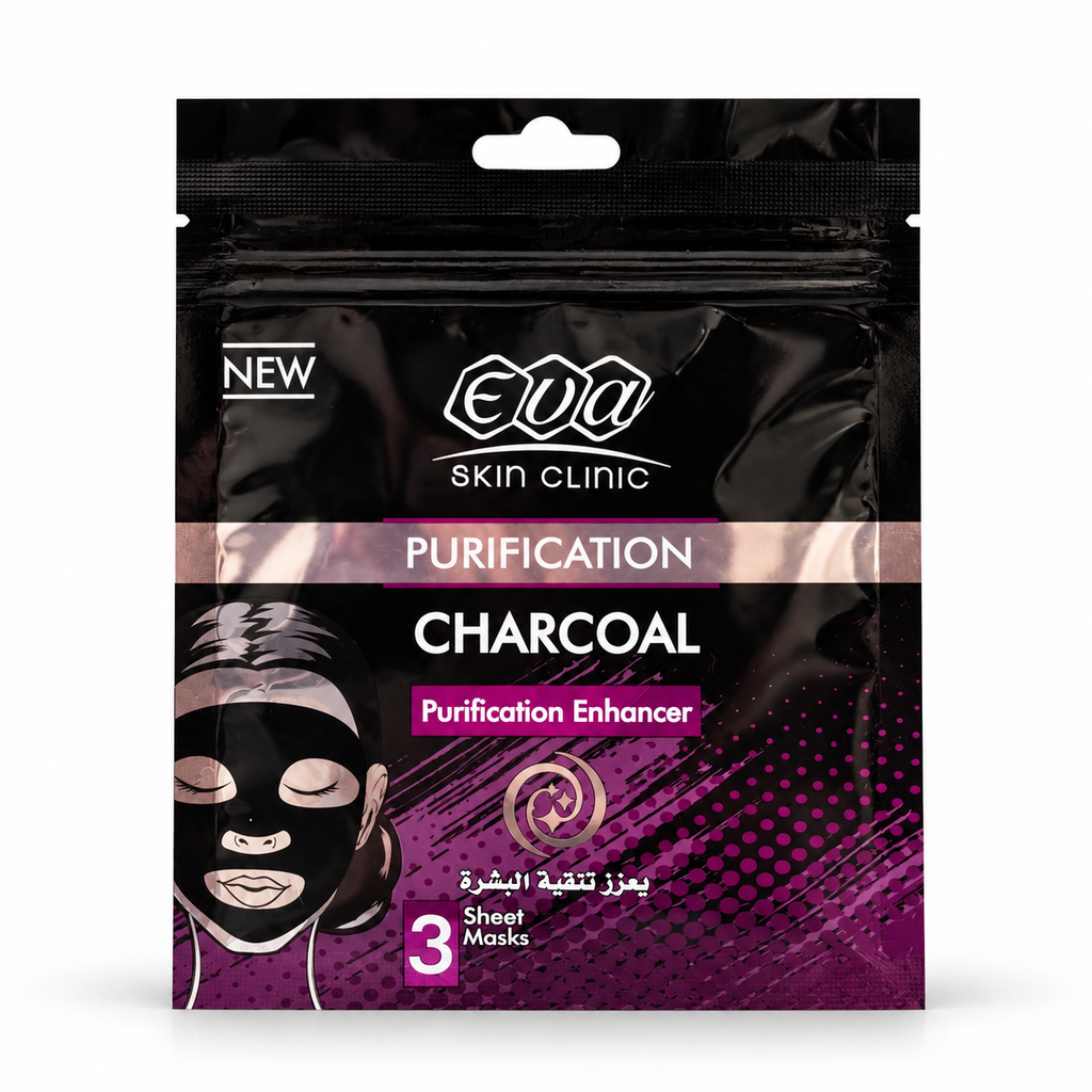 Eva Skin Clinic Charcoal Purification Sheet Masks – Pack of 3