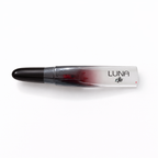 Luna eyeliner tube with a sleek design and applicator, showcasing rich color and precision tip for makeup application.