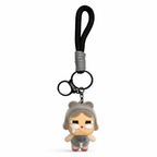 Givana Cry Baby character keychain with colorful cartoon design and detailed facial expression, attached to a metal keyring.
