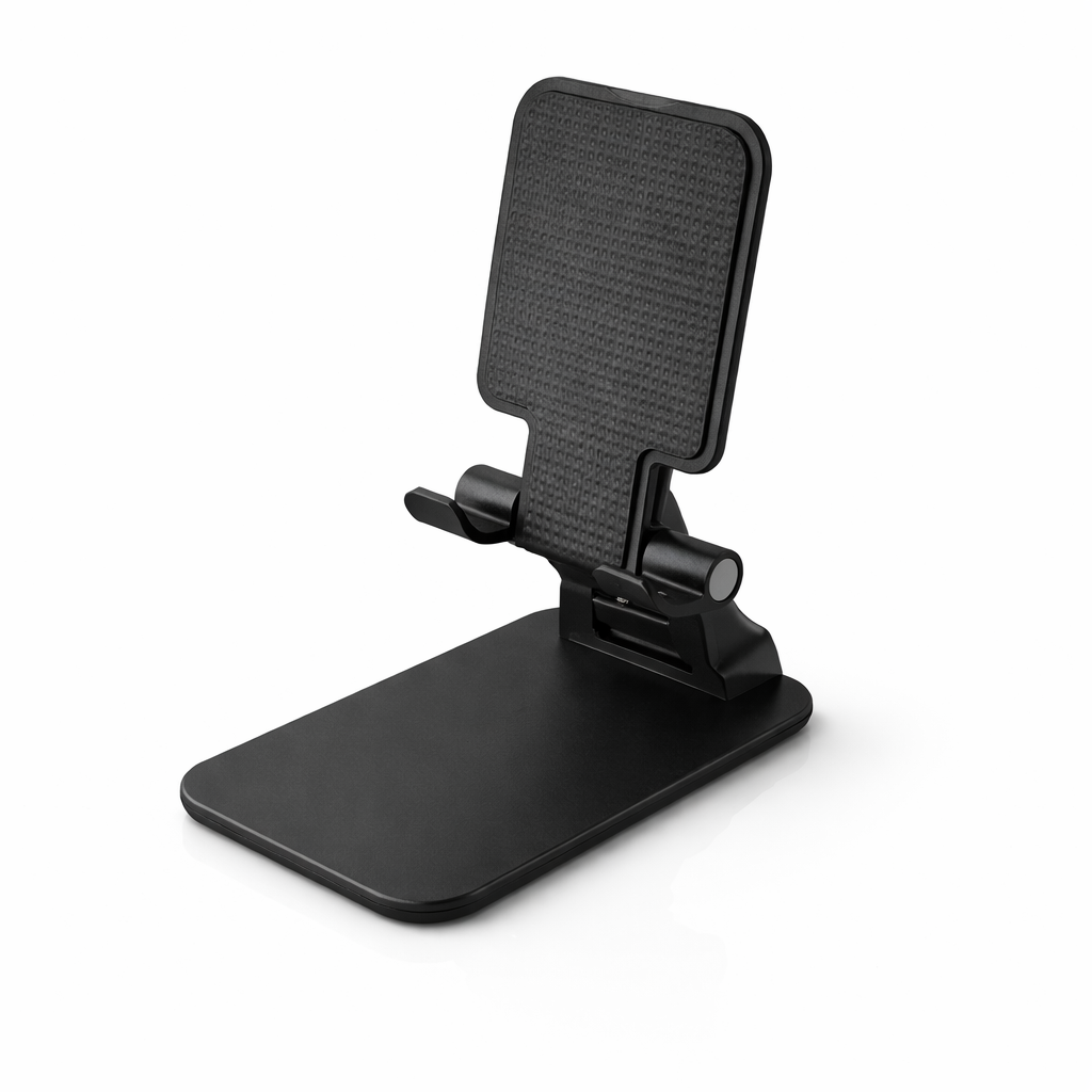 Givana foldable desktop mobile holder with adjustable stand, supporting smartphone placement and easy portability.