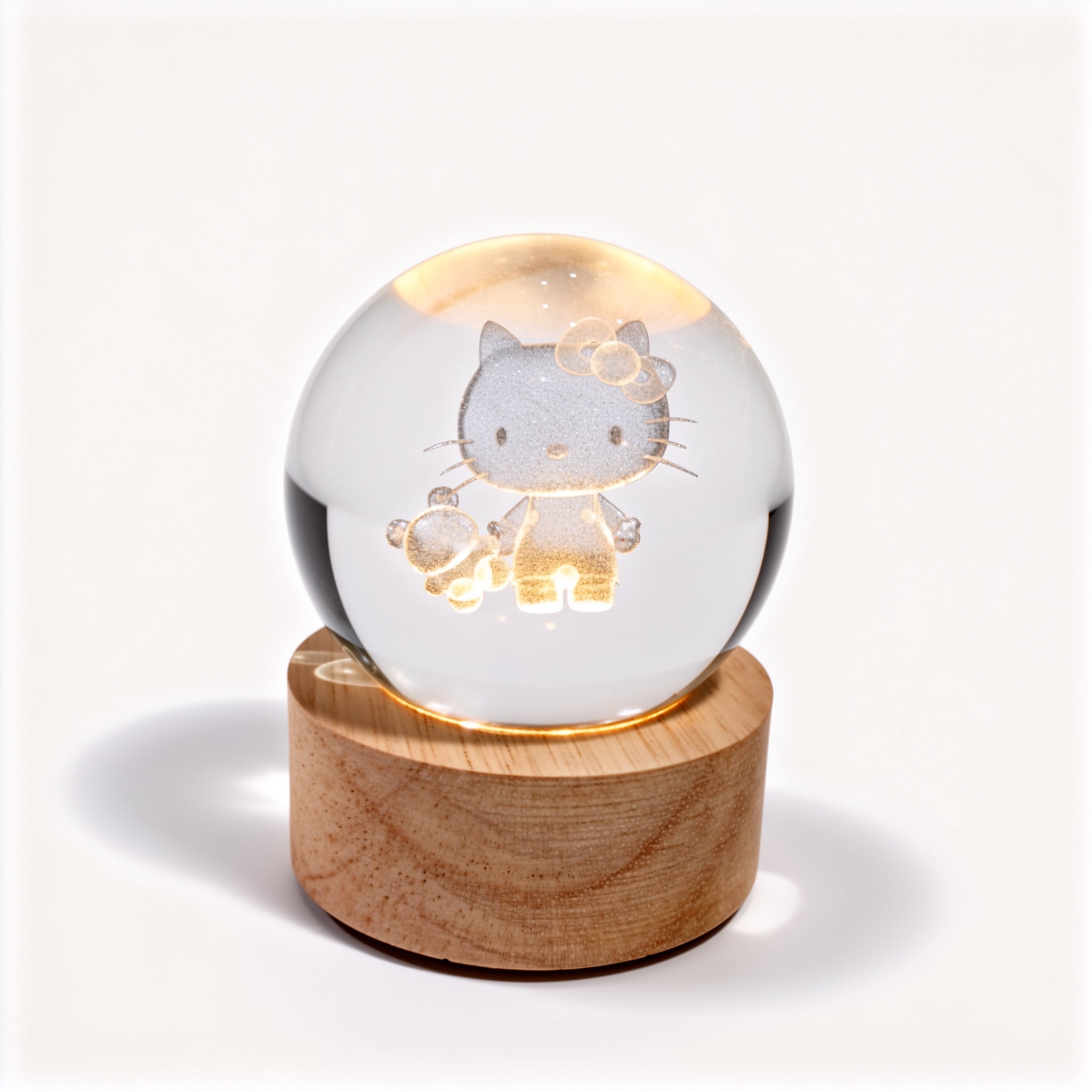 Fall in Love Kitty Glow – Crystal Lamp 💖✨