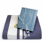 Blue Islamic gift box by Givana featuring intricate Islamic patterns and a secure lid, perfect for special religious occasions.