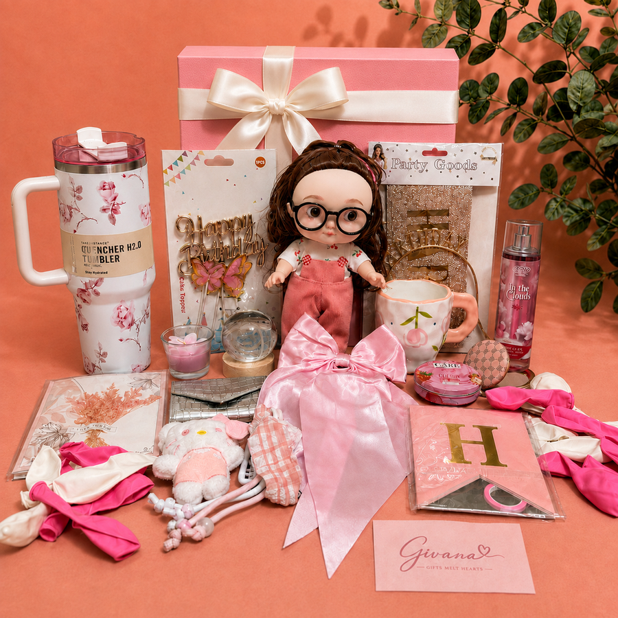 Pink Birthday Mega Gift Box | ✨ (16 Gifts Inside)✨