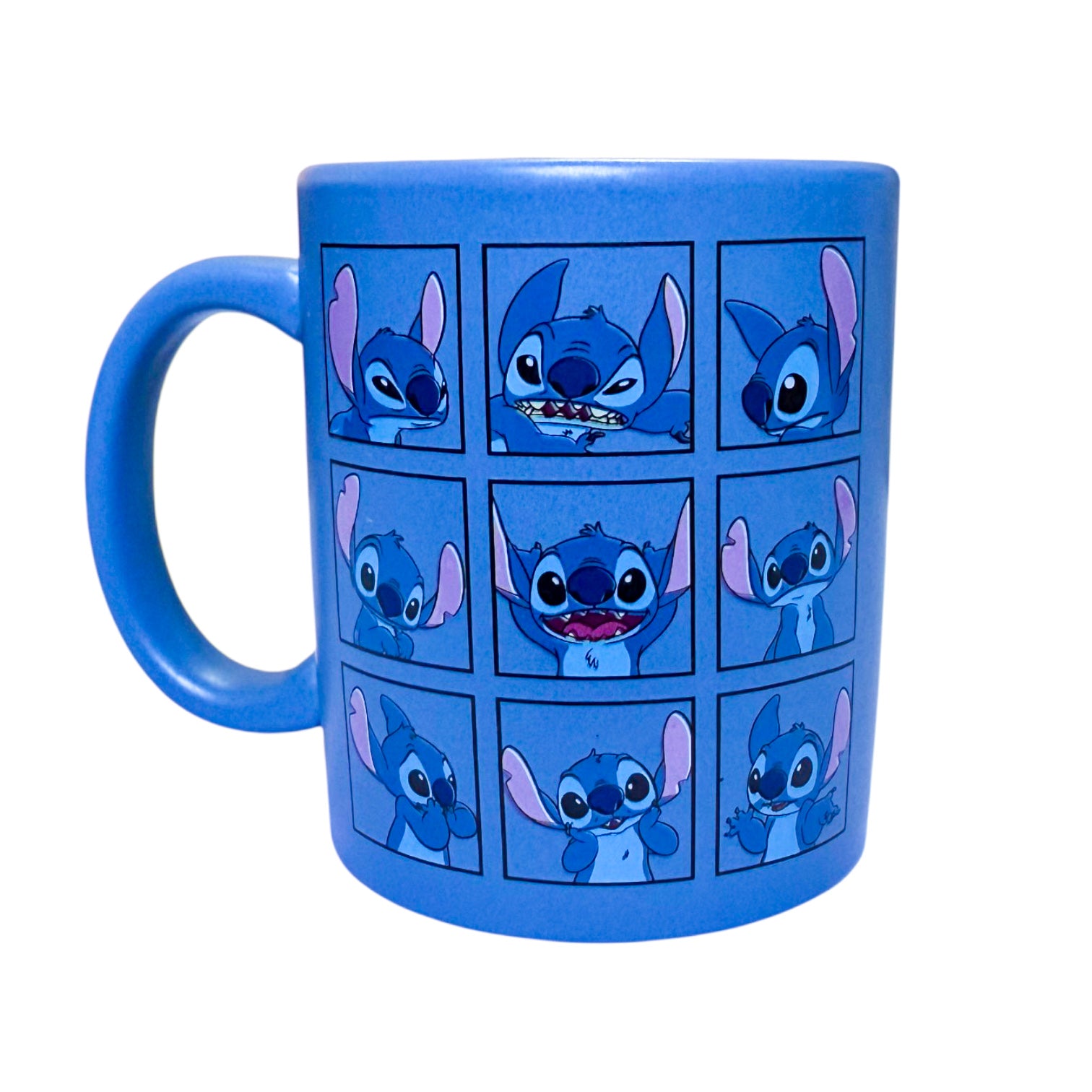 Funny Stitch ceramic mug by Givana featuring a playful Stitch design on a white ceramic coffee cup.