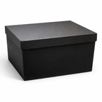 Black Givana gift box with decorative fillers, perfect for gift presentation and special occasions.