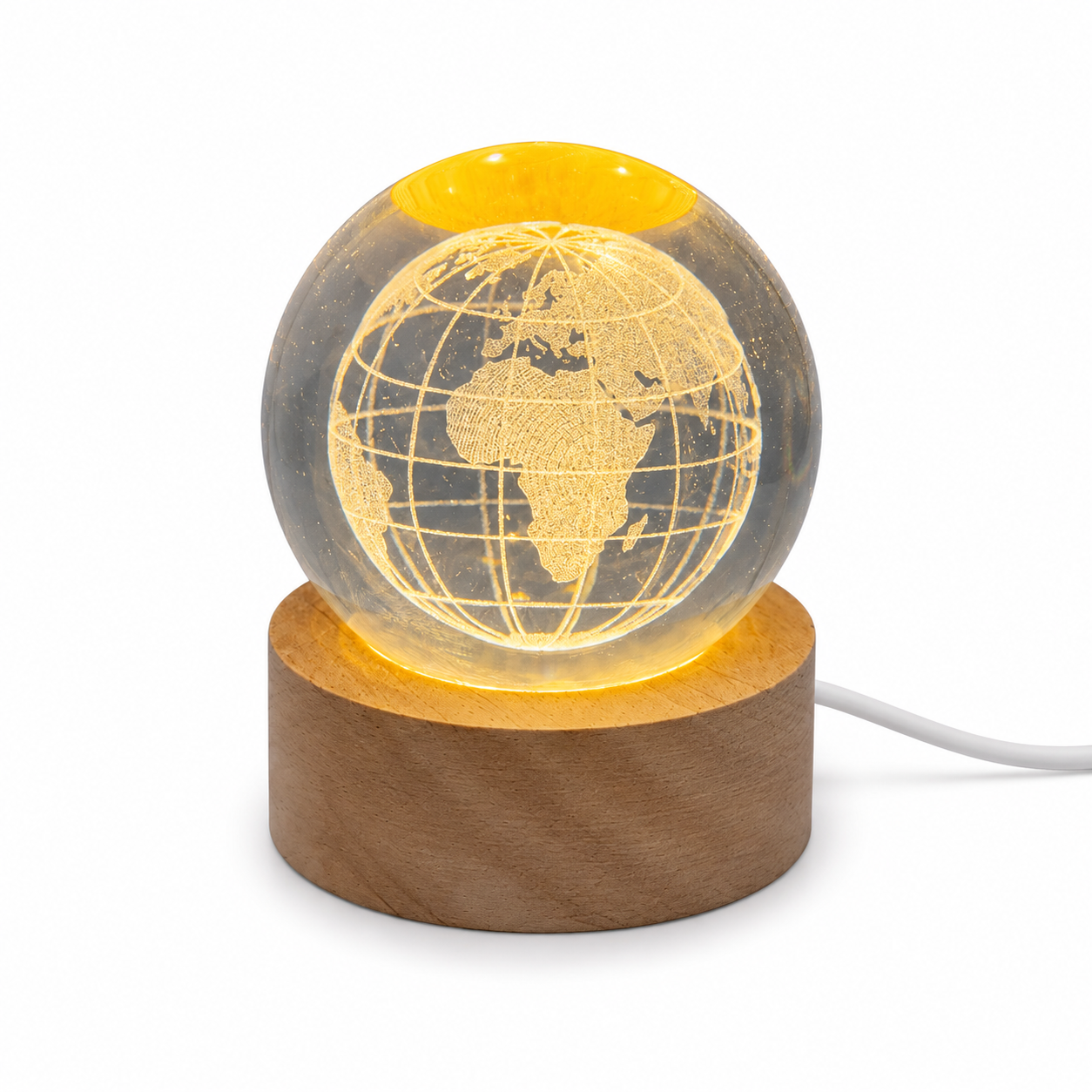World Explorer Glow – Crystal Lamp (Large Size) 🌍✨