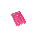 A6 unicorn notebook by 2BE featuring colorful illustrations on a vibrant cover.