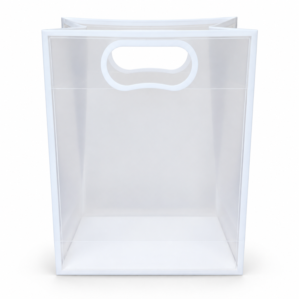 Transparent Gift Bag with Handle – White