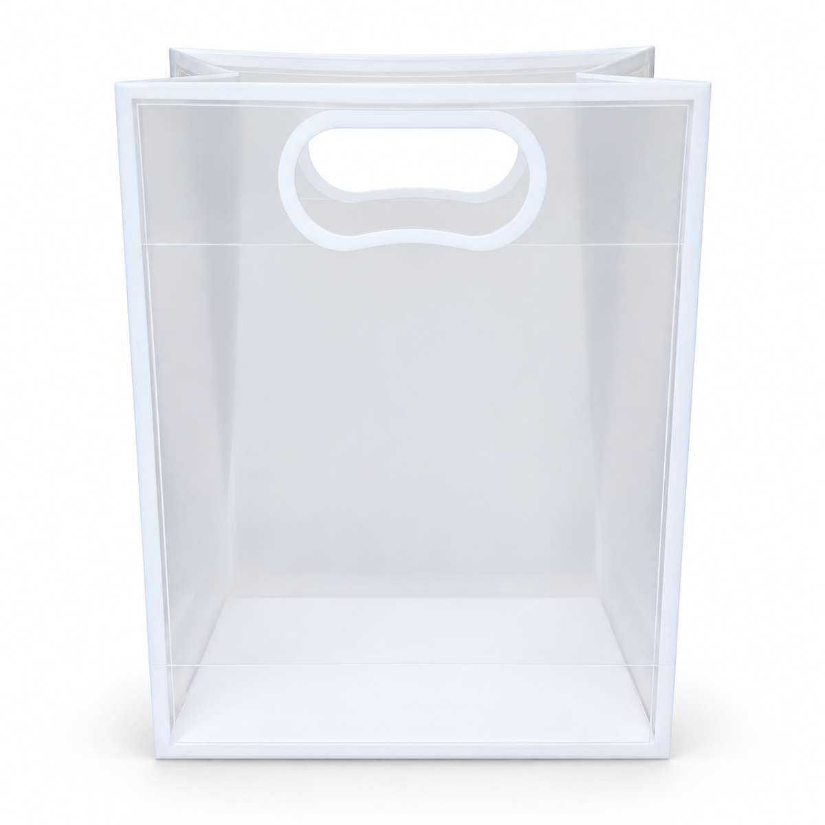 Transparent Gift Bag with Handle – White
