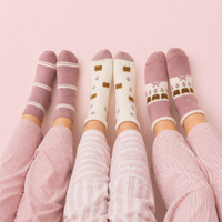 Givana Cutie Vibes Socks with five colorful design options, featuring playful patterns and vibrant colors on soft fabric.