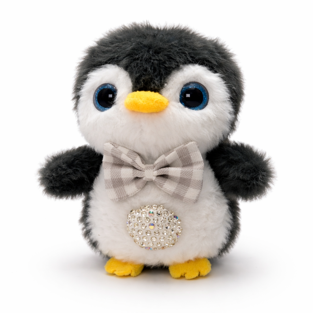 Givana Cuddle Penguin Squad plush in four adorable colors, featuring soft penguin characters with cute expressions.