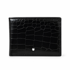 Montblanc Black Crocodile Embossed Bifold Wallet