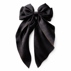 Elegant double-layer silk satin ribbon hair bow by Givana, featuring a stylish and soft finish for versatile hair accessories.