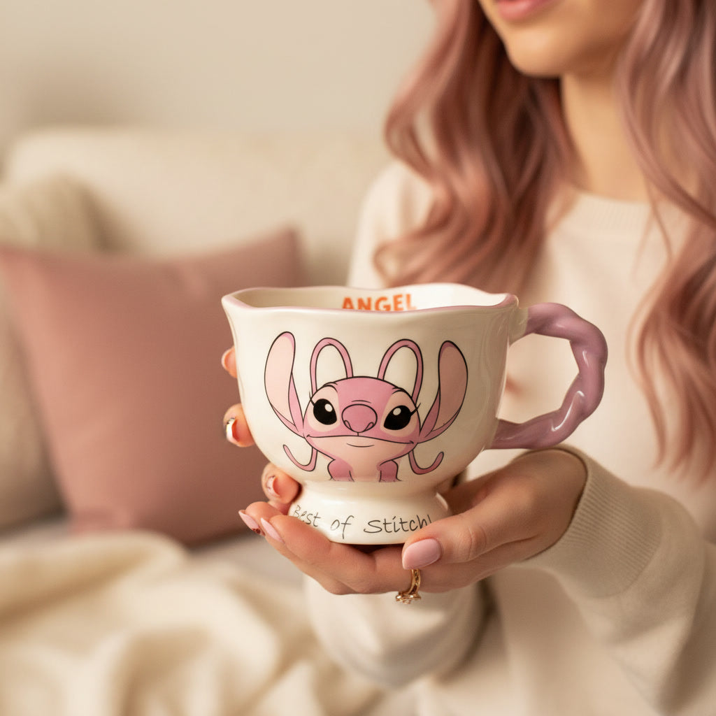 Stitch & Angel Cozy Hug Mug🩵🩷— Limited Edition ✨