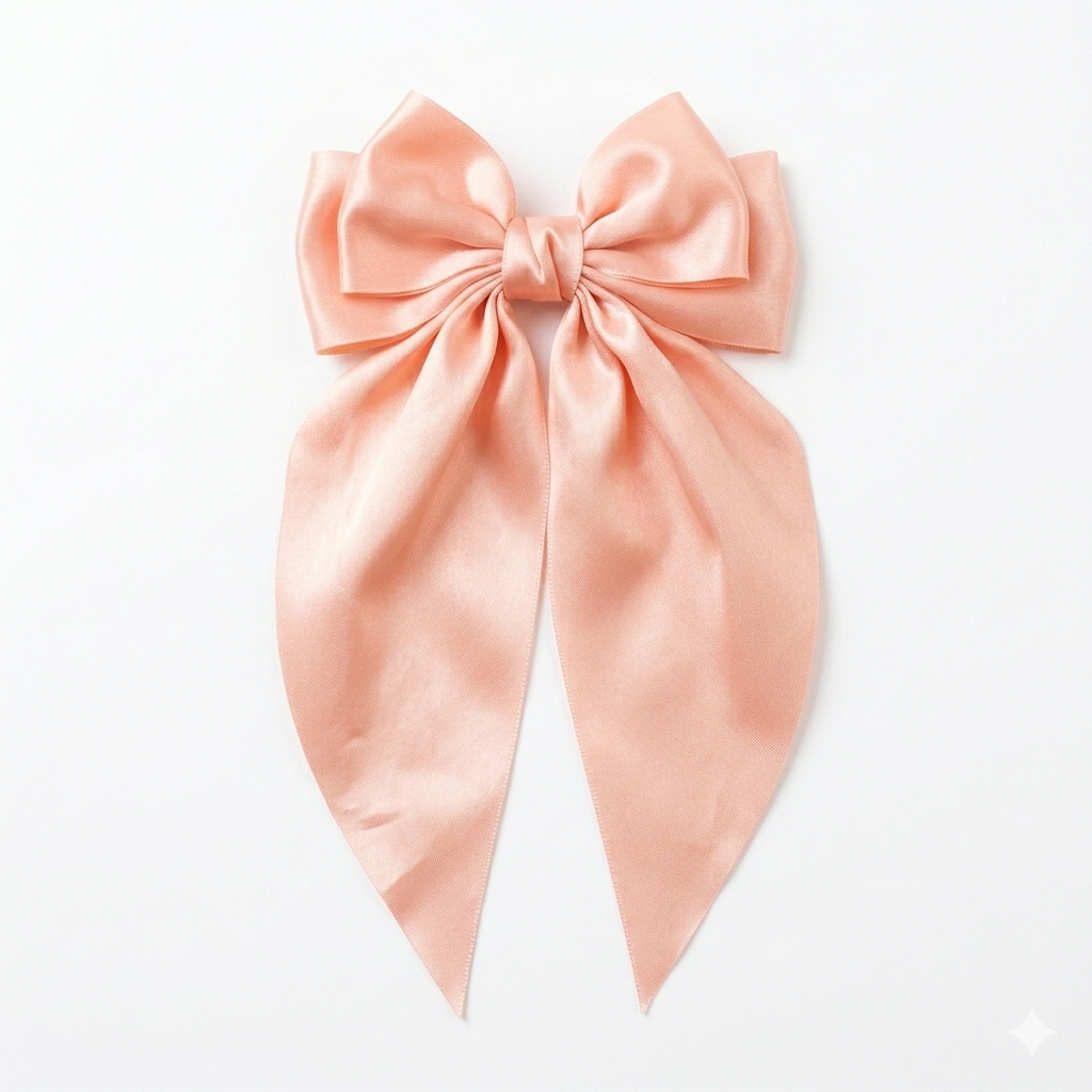 Givana elegant satin ribbon bow hair clip with a stylish, shiny bow design for hair accessories.