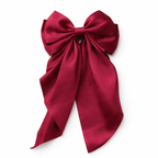 Givana elegant double-layer silk satin ribbon hair bow with a stylish, soft, and shiny finish for hair accessories.