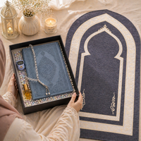 Islamic Blessings Box by Givana, blue gift set with five inside items, featuring Islamic blessings and inspirational designs.