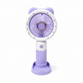 Bear Breeze Mini Fan with LED Light – 3 Speed Levels 💜✨