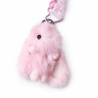 Givana bunny keychain featuring a cute, fluffy bunny design with a metal keyring attached.