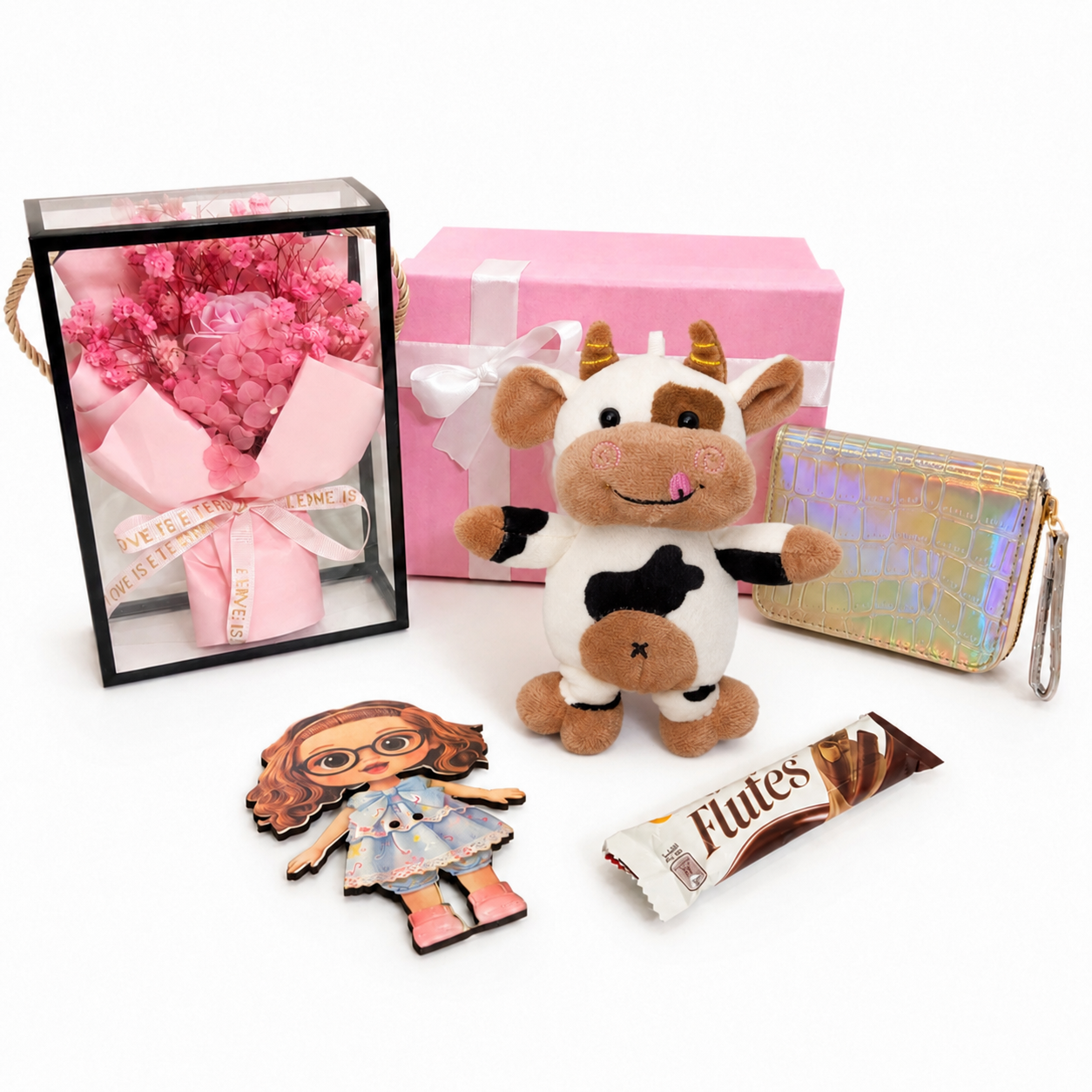 Cow & pink flower 5 Gifts Eid Al-Adha Box 💕🌷