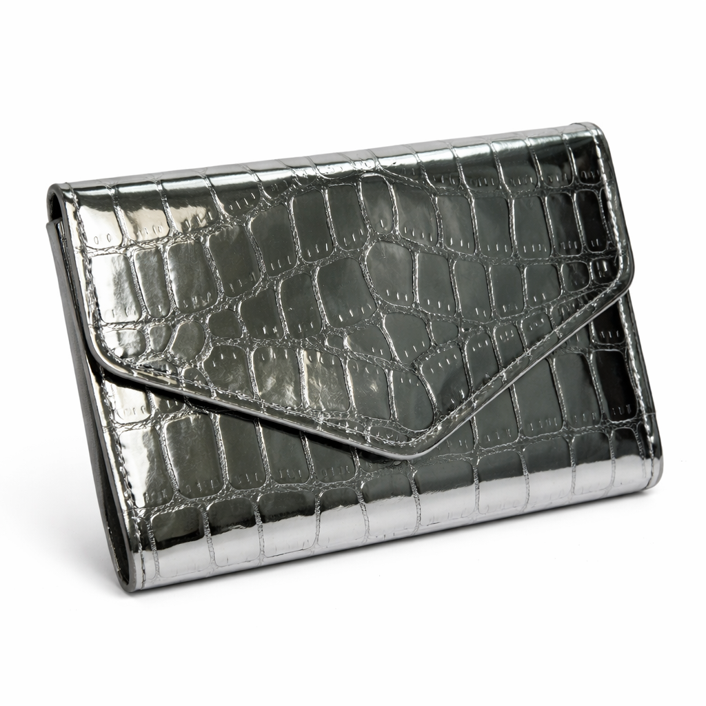 Givana Glossy Queen Wallet with shiny finish, compact design, and multiple card slots, displayed on a neutral background.