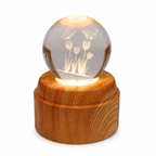 Forever Bloom Glow – Rotating Crystal Lamp (Large Size) 🌸✨
