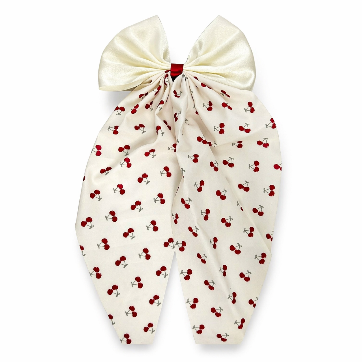 Cherry Babe Clip-On Bow by Givana in four colors, featuring a cute cherry design on a stylish hair accessory.