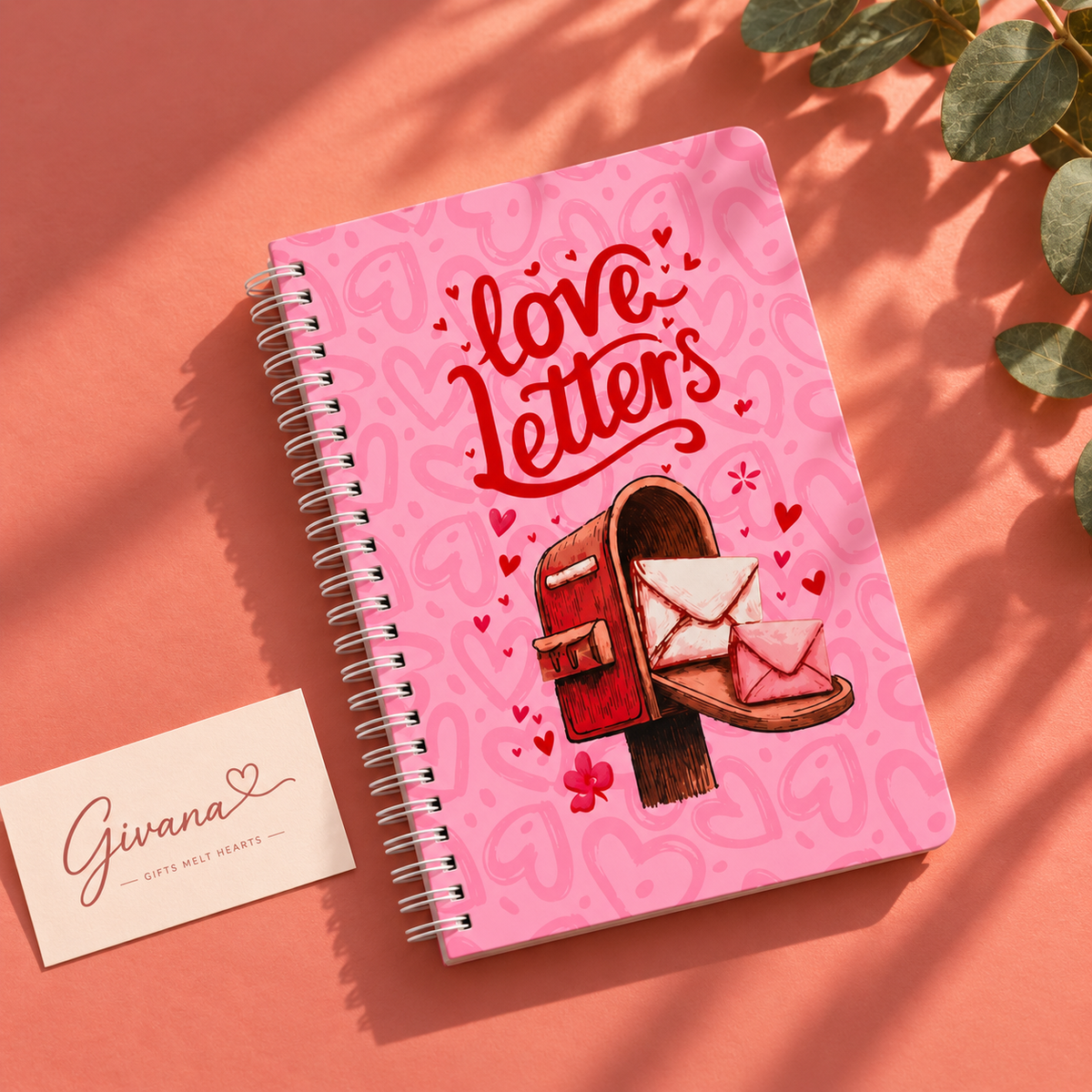 دفتر ملاحظات غلاف مقوى رسائل حب - A5✨💕