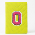 Givana embroidered letter A5 notebook with floral design, featuring a soft cover and lined pages for writing and note-taking.