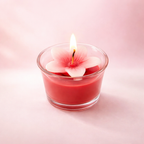 Colorful Bloom Glow Mini Candle by Givana in six vibrant shades, showing a small decorative candle with floral design.