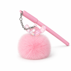 Givana Fluffy Charm Pen in five colors with a soft, plush design and decorative charm, perfect for writing and stationery decor.