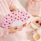 Aesthetic Folding Hand Fan – Available in Different Designs ✨🩷