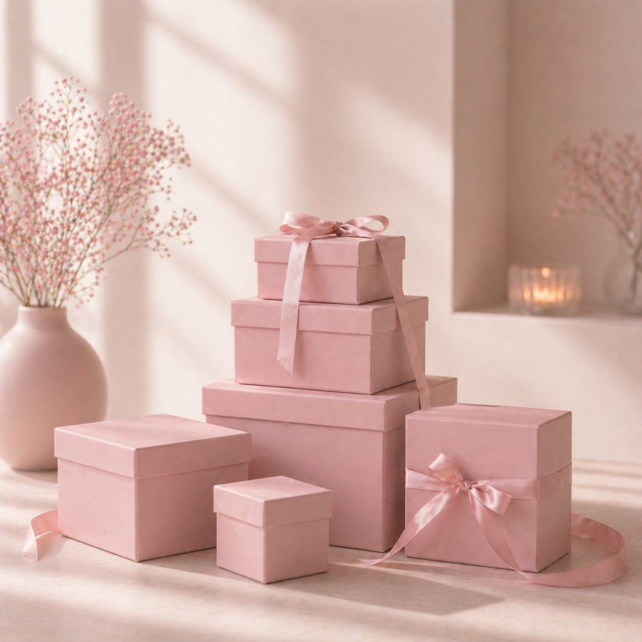 Pink gift box & fillers