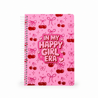 In My Happy Girl Era Hardcover Notebook – A5 ✨🍒