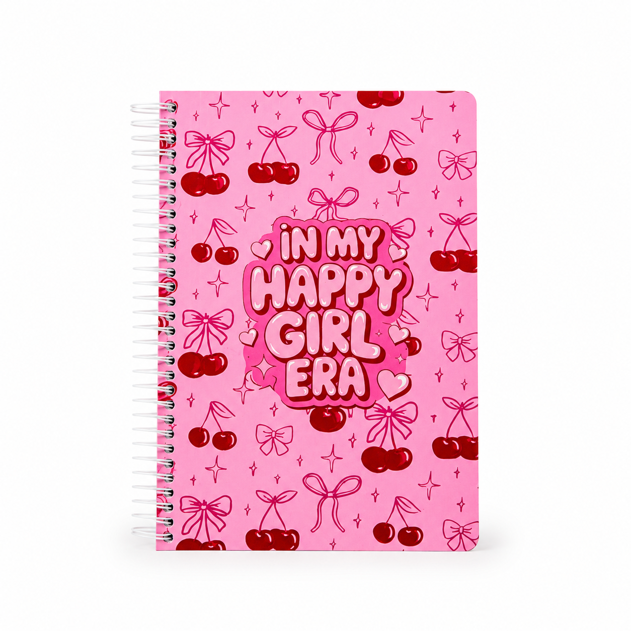 In My Happy Girl Era Hardcover Notebook – A5 ✨🍒