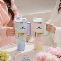 Pastel Marble Stanley Tumbler – Available in 3 Colors 🩷 ✨