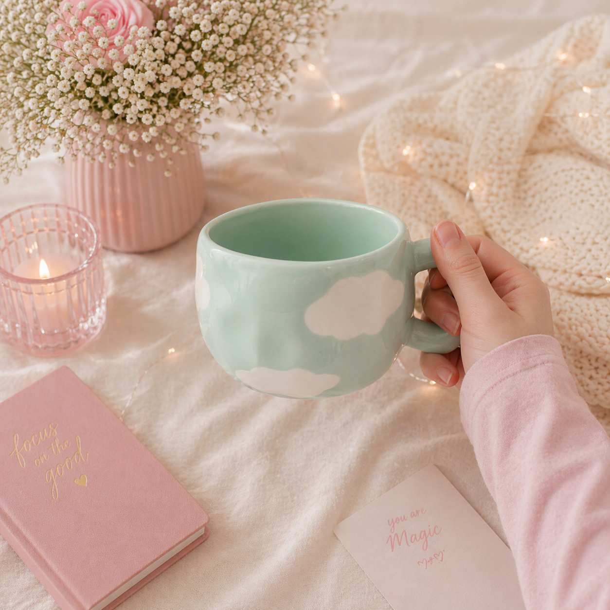 Mint green Givana Lovers gift box with eight surprises, featuring heartfelt moments and cheerful packaging for special occasions.